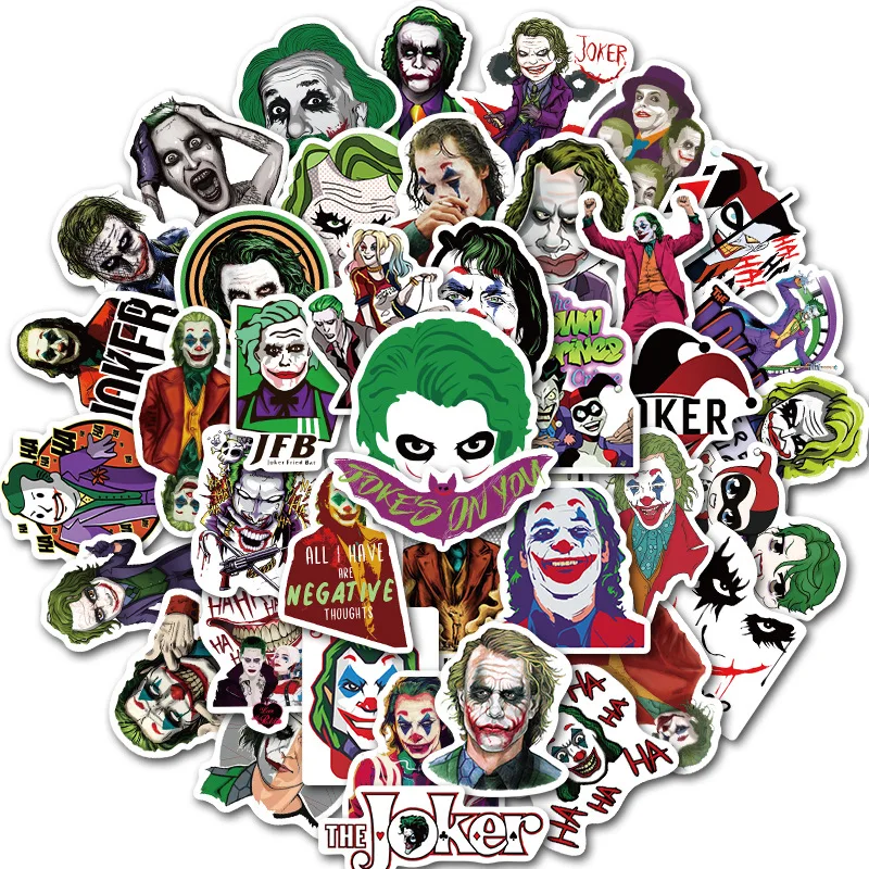 

50pcs Graffiti The Joker stickers Decal Fridge Stickers Laptop Skateboard for DIY Luggage Bike Sticker