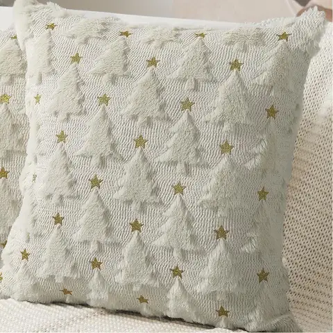 Рождественские наволочки из плюша 45x45 см