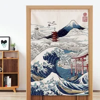 Japanese-Style Commercial Door Window Curtain Street Scene Wave Home Hotel Partition Noren