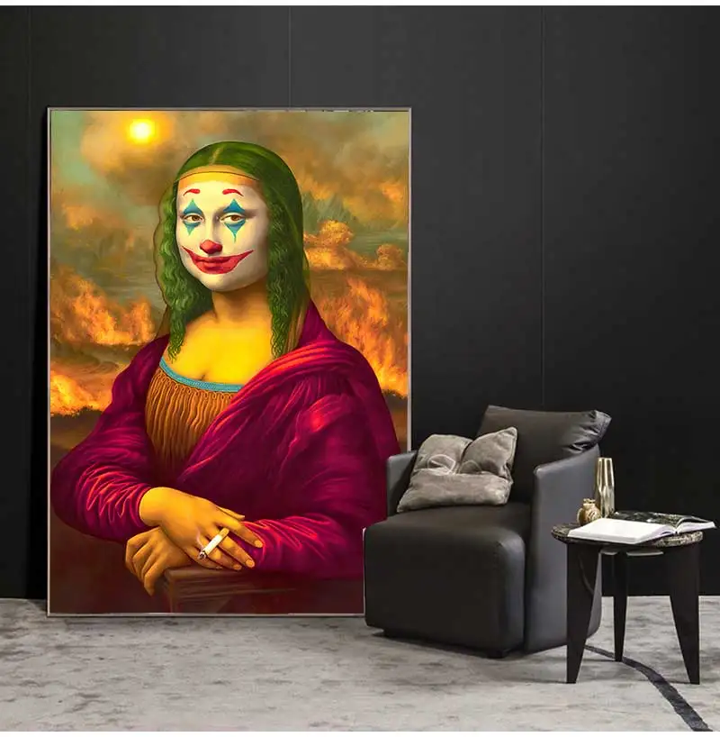 Картина маслом Джокер на холсте постеры настенное искусство картина для