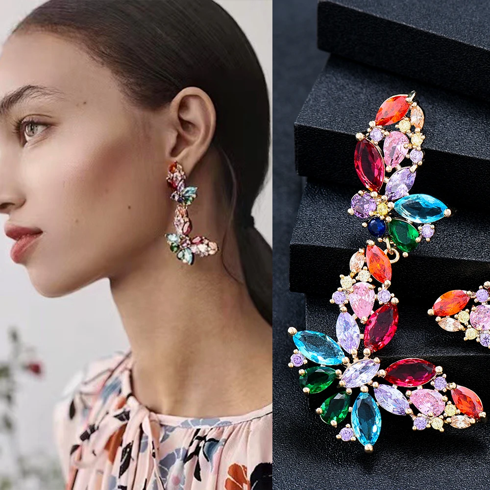 GODKI Роскошные Длинные серьги с кисточками и бантиками для женщин Свадебная