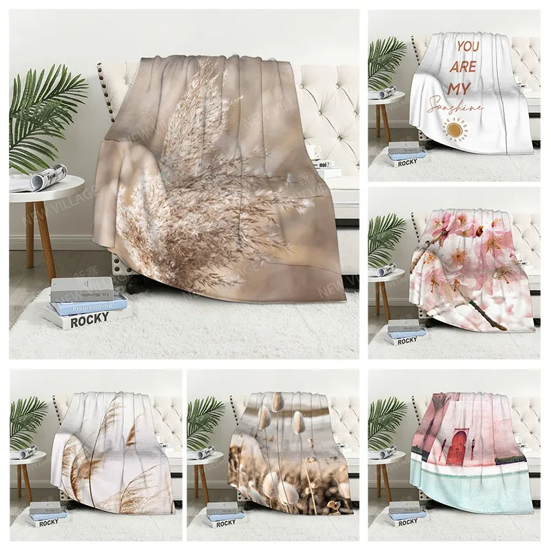 

Клетчатый диван для колена, теплый зимний чехол для кровати, декоративное одеяло, бохо, теплый флис, скандинавский, мягкий и пушистый лист, растение