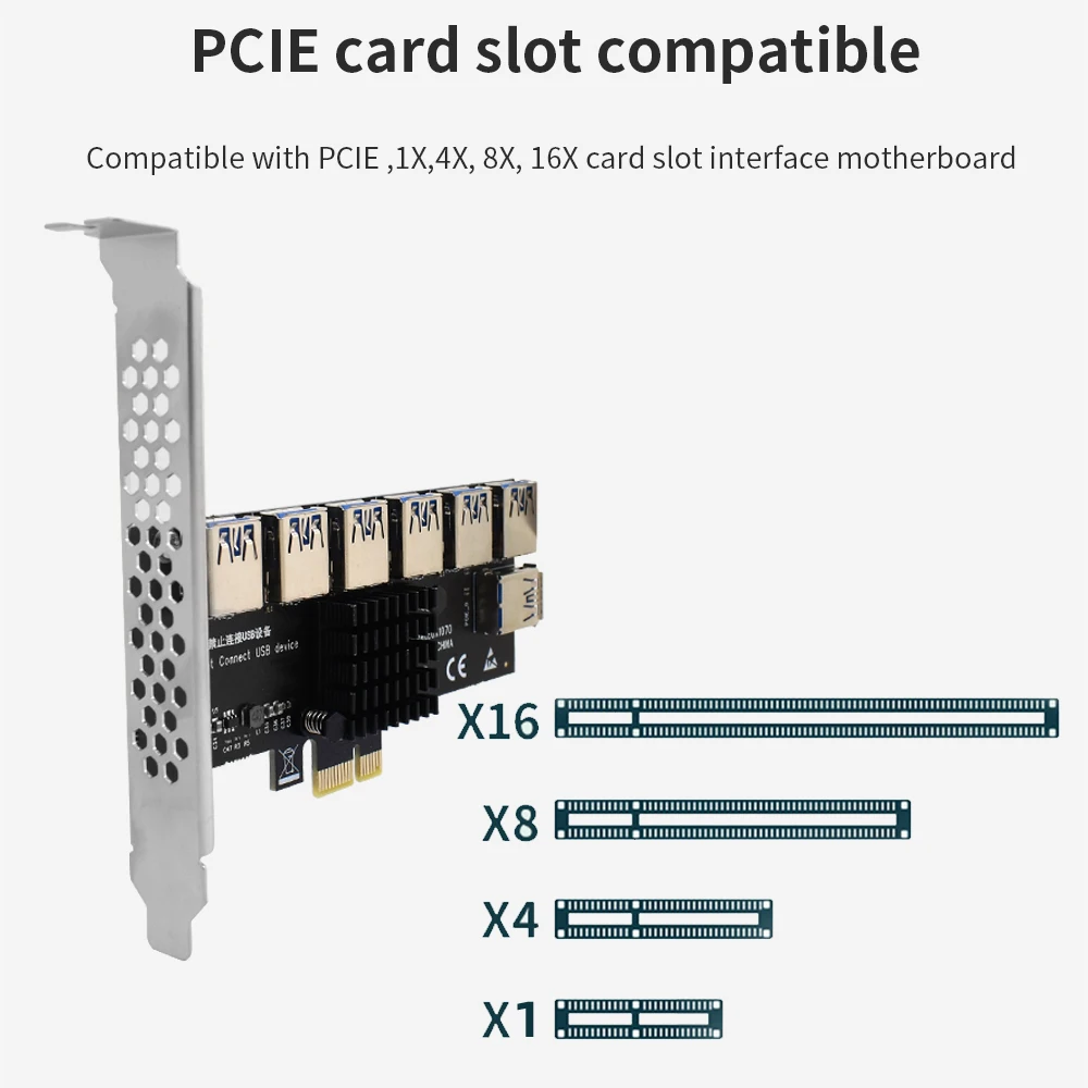 5/10 шт. TISHRIC PCI Express множитель PCIE от 1 до 7 переходная карта 1X 16X PCI-E USB 3 0 адаптер для