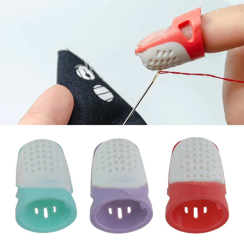 

Наперсток для пальцев с полуоткрытым пальцем, 1 шт., силиконовая заколка, протектор для пальцев, Прошитый биматериалом, шитье длинных гвоздей, аксессуары для шитья