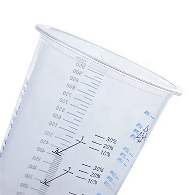 32 унции (1000 мл) одноразовые гибкие прозрачные градуированные пластиковые чашки