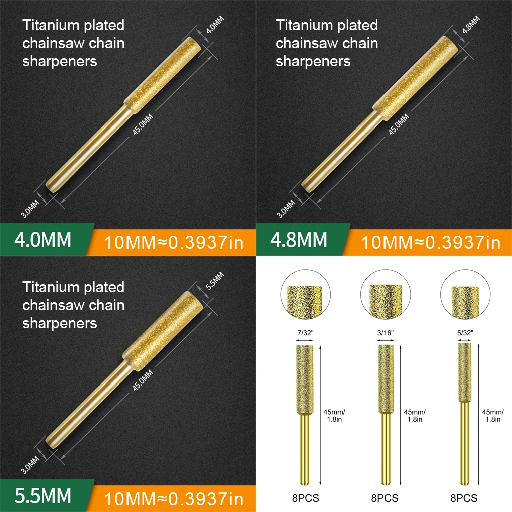 

24 Pieces Set Chainsaws Grinding Stone Portable Anti-rust Detachable Fast Release Alloy Jewelry Sharpener Accessories
