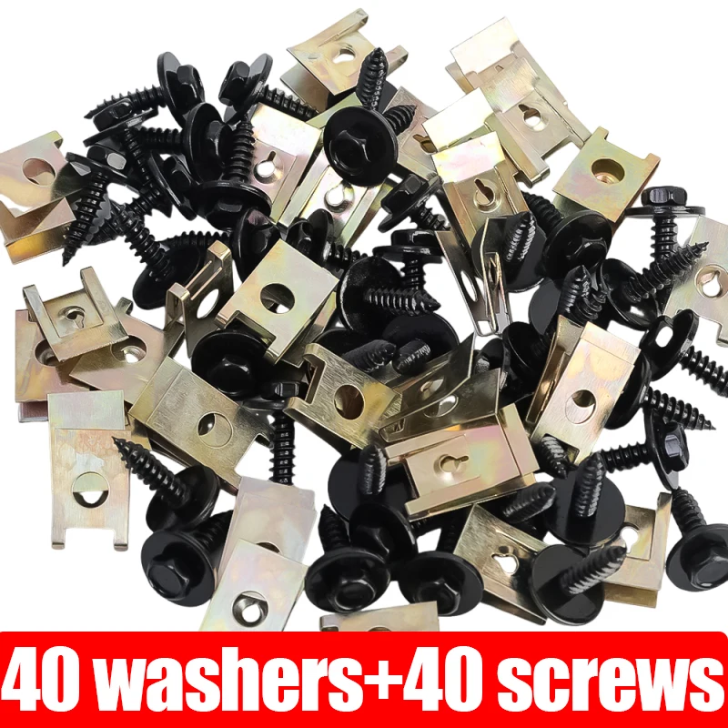 

Автомобильный комплект саморезов U-образной гайки для BMW E46 E90 E39 F10 X5, автомобильное крыло, бампер, защита от брызг двигателя, фиксатор крепления