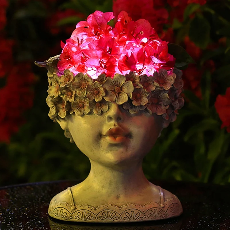 Садовые статуи на солнечной батарее садовые для маленькой девочки кормушка птиц