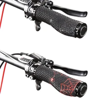 bicycle grip microfiber leather surface liquid silicone riding grip spider web meat ball grip mountain bike accessories