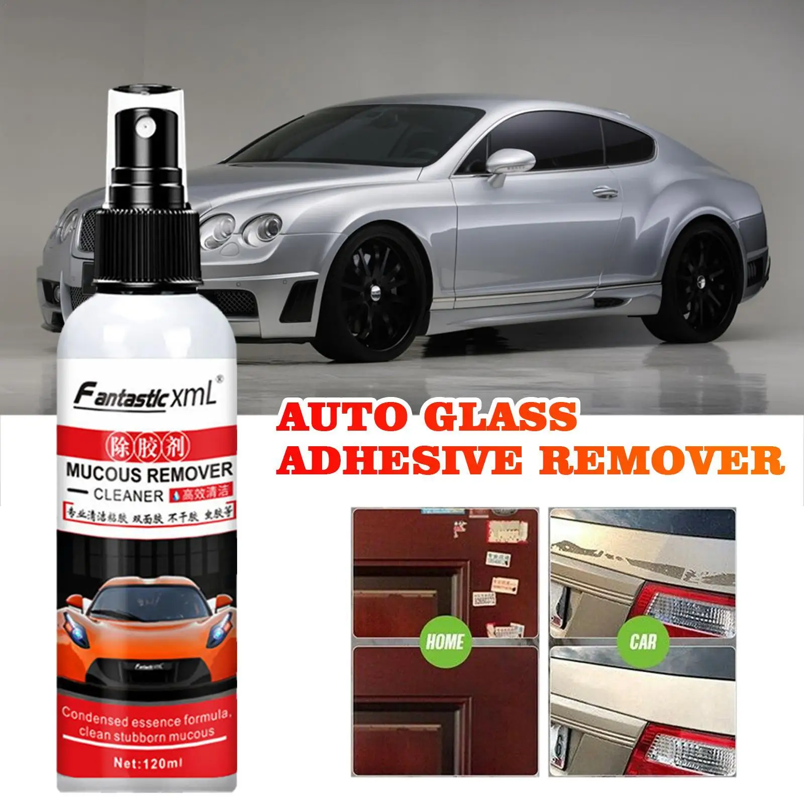 

Cleans Auto Interiors Auto Bodies and Rims Removes Bugs & Stickers Car Window Film Adhesive Remover Sticker cleaning spray