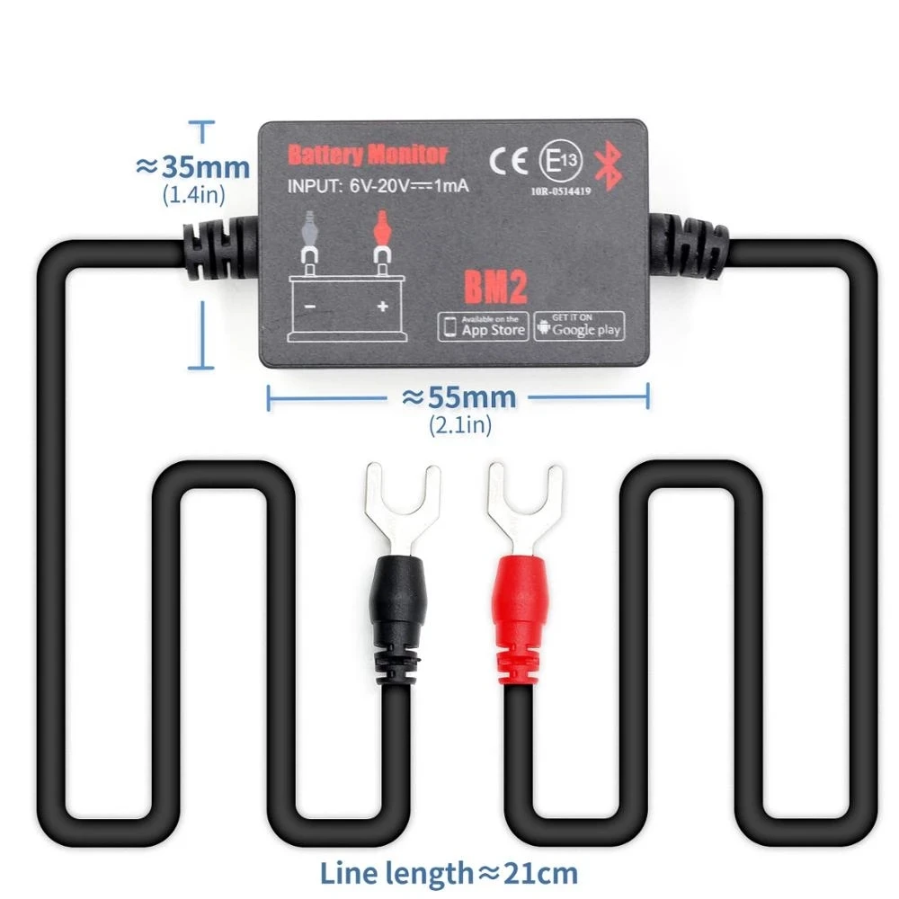 

Battery Monitor BM2 on Phone APP Device All Car 6-20V Battery Tester