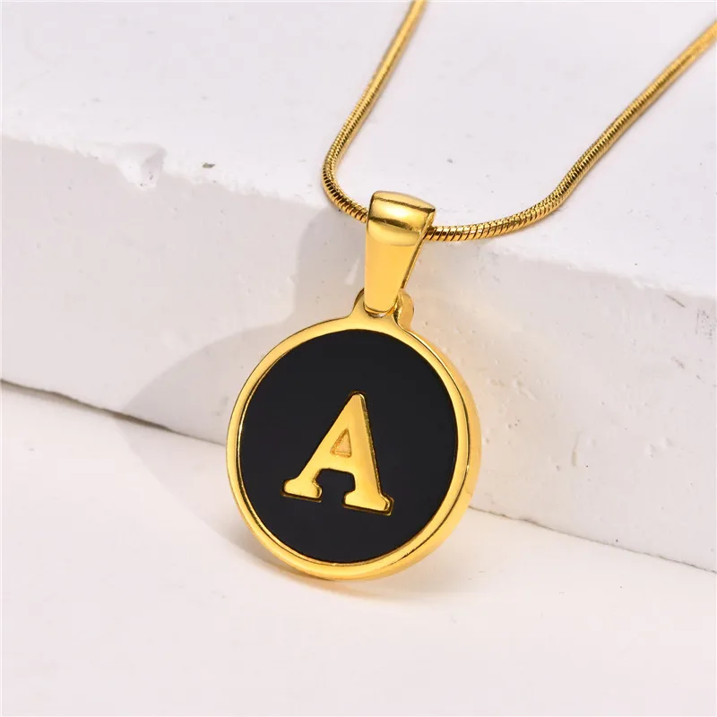 

KOTiK Gold Color A-Z 26 Letter Initial Necklace For Women Clavicle Chain Lady Alphabet Jewelry Party Gift Bijoux Choker