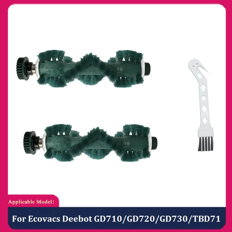 

3Piece Main Roller Brush Replacement Replacement Robotic Vacuum Cleaner Spare Parts For Ecovacs Deebot GD710/GD720/GD730/TBD71