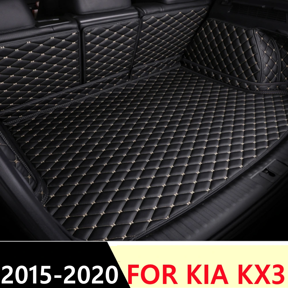

Коврик для багажника автомобиля для KIA KX3 2015-2020, для любой погоды, XPE, кожаный, под заказ, задний Чехол для груза, ковер, подкладка, части, задний...