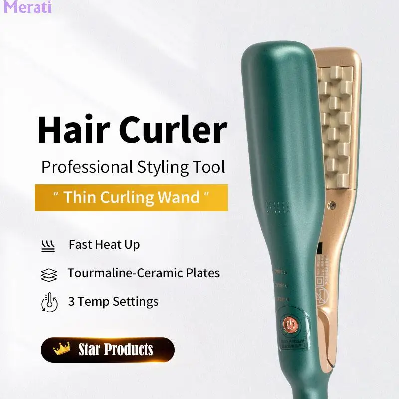 

Fluffy Hair Curler Splint Corn Hair Curling Iron Waver Wand Hair Crimper Corrugated Volumizing Iron Salon Hair Styling Tools