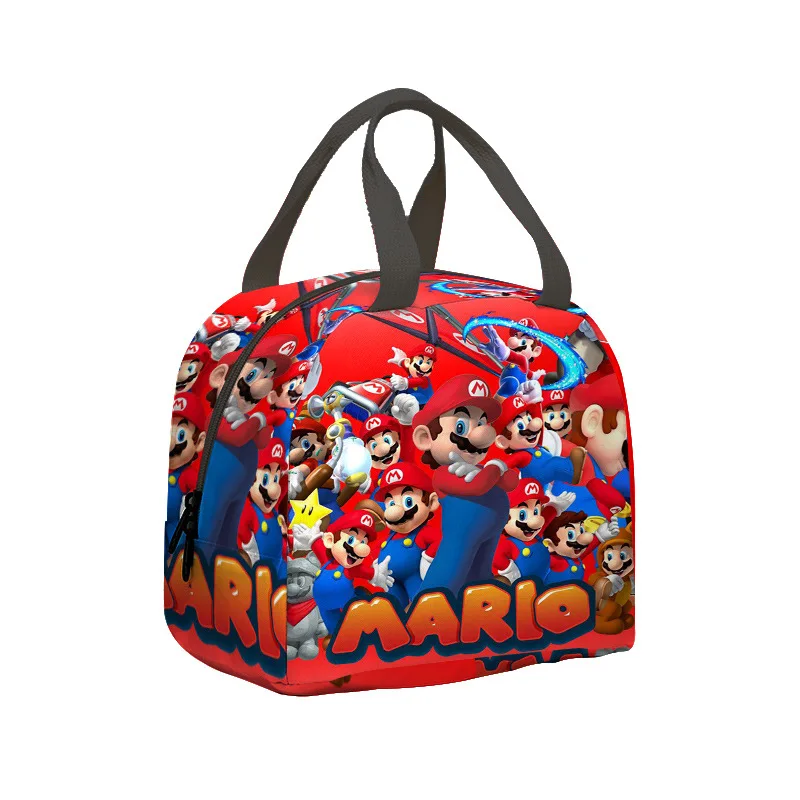 

Mario Super Mario Meal Bag Elementary and Middle School Students Insulation Lunch Box Handbag Storage Bag