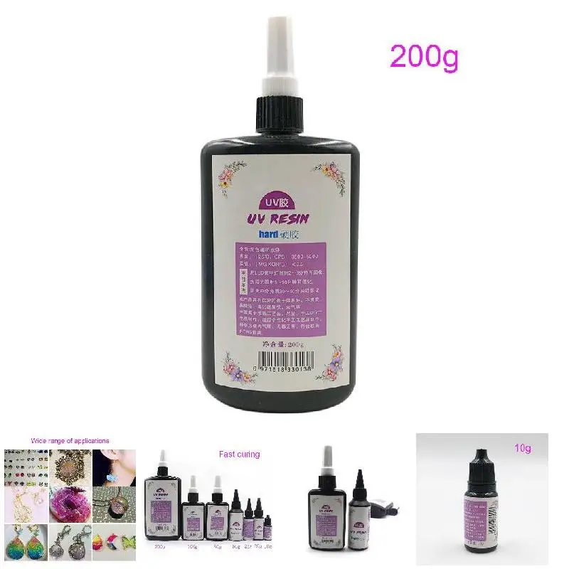 

DIY UV Ultraviolet Resin Curing Solution Quick-drying Non-toxic Sunlight Activated Hard Good For Birthday Gifts Go To A Party