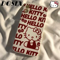 sanrio hello kitty letter phone case for iphone 13 pro max 12 11 cases luxury xs x xr 7 8 plus 6s se 2020 case women kawaii girl