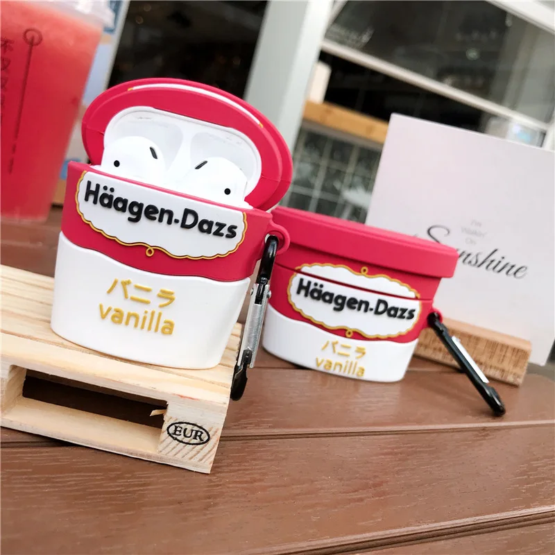

Creative Mini Ice Cream Box Cute Apple AirPods 2 Case Cover AirPods Pro Case IPhone Earphone Accessories Air Pod Case