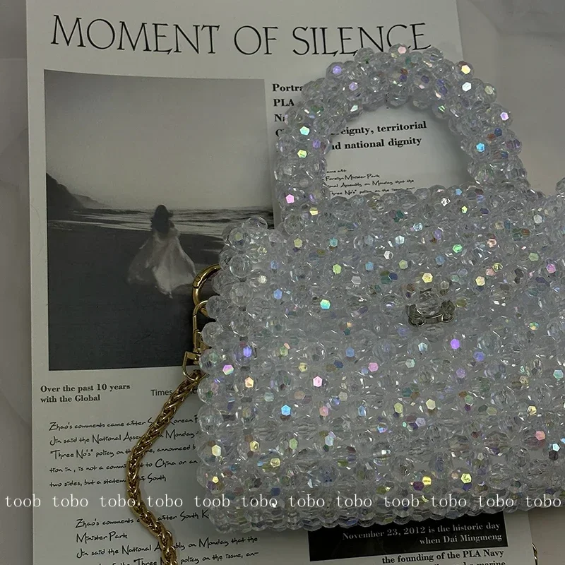 Блестящие прозрачные вечерние сумки Привлекательные дизайнерские блестящие