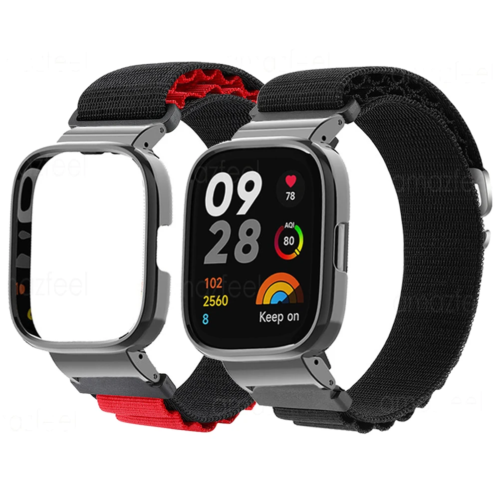 Ремешок нейлоновый металлический для Xiaomi Redmi Watch 3 Watch 2 Lite, ультратонкий Воздухопроницаемый браслет для Mi Watch Lite