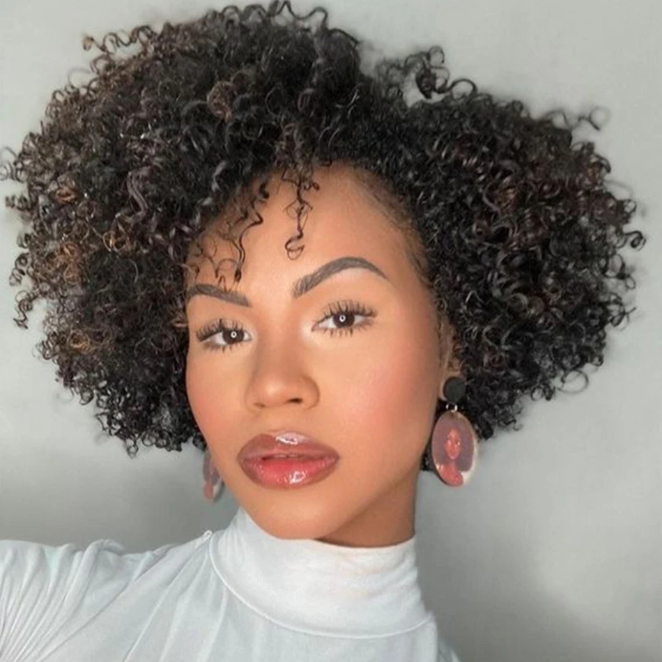 

DreamDiana 10A Malaysian Hair Short Curly Bob Lace Front Wigs For Black Women 100% Human Hair Kinky Curly 13x4 Lace Frontal Wigs