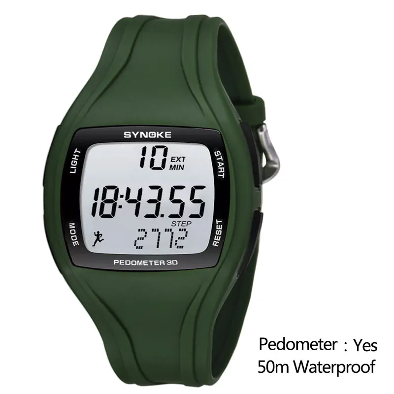 

Men Watches LED Digital Pedometer Waterproof Military Sport Watch For Men Wristwatch Electronic Clock Stopwatch Reloj Hombre