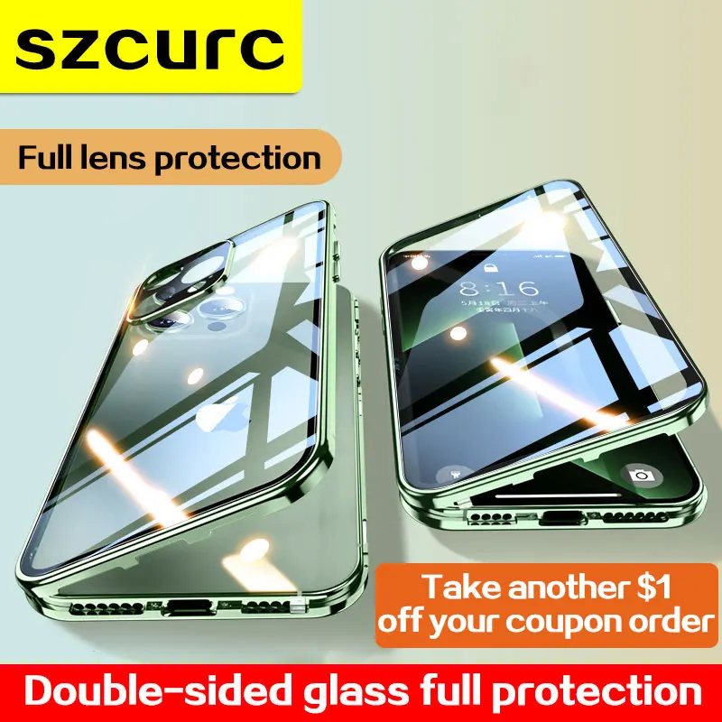 Ceny Dla IPhone 14 Pro Max Szklany Futerał Na Telefon. Nowa 360 ° Pełna Ochrona Adsorpcja Magnetyczna IPhon 11 13 Pokrowiec Na Telefon 12 Mini Pokrowiec Ceny Dla IPhone 14 Pro Max Szklany Futerał Na Telefon. Nowa 360 ° Pełna Ochrona Adsorpcja Magnetyczna IPhon 11 13 Pokrowiec Na Telefon 12 Mini Pokrowiec