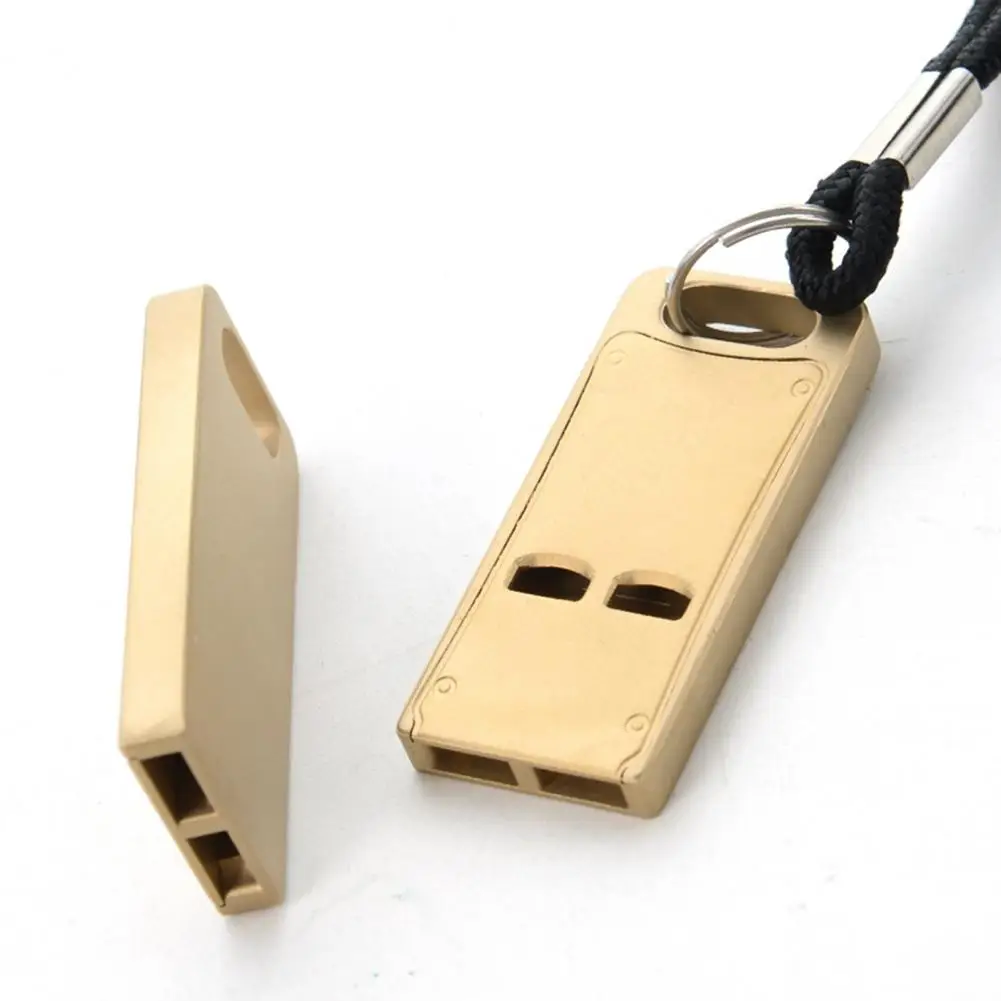 

Whistle Heavy Duty Classic Water-proof Brass Double Pipe Whistle for Hiking