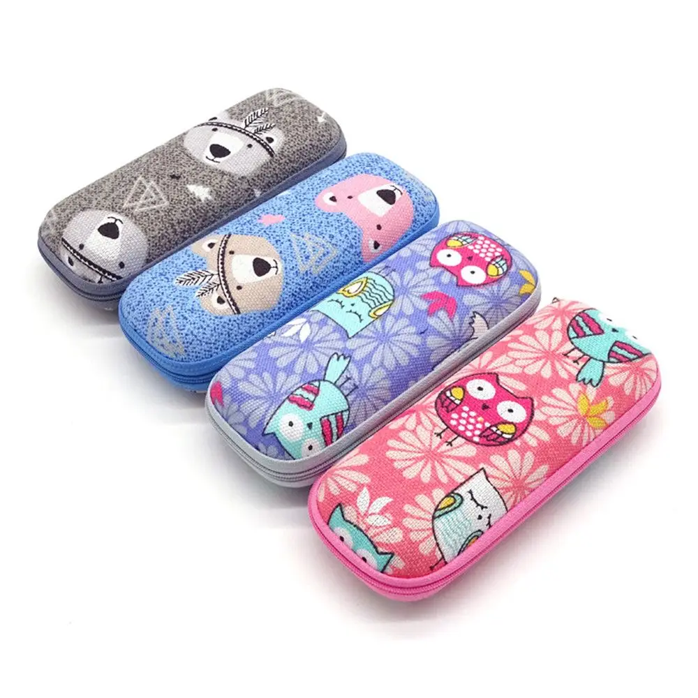 

2022 New Cute Cartoon Animal Sunglasses Box Reading Glasses Case Zipper Closure Simple Style Portable EVA Glasses Boxes