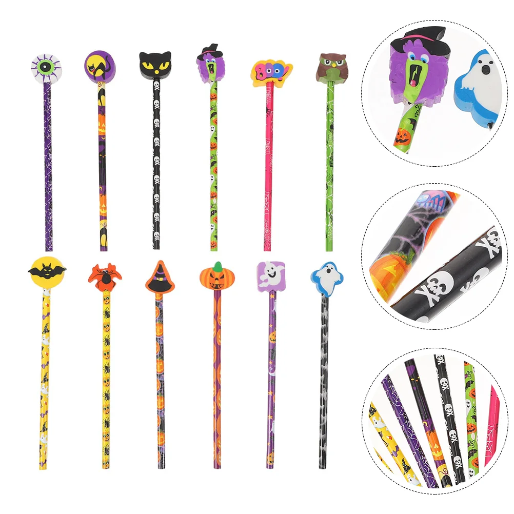 

Пенал для Хэллоуина, Детские ластики, деревянные ластики, учебник, художник, графитовый уголь, рисование, Милый начинающий ребенок