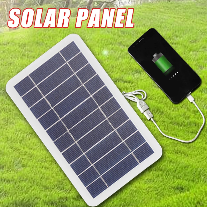 

5V 2W High Power USB Solar Panel Waterproof Hike Camping Portable Cells Power Bank Battery Solar Charger for Mobile PhoneOutdoor