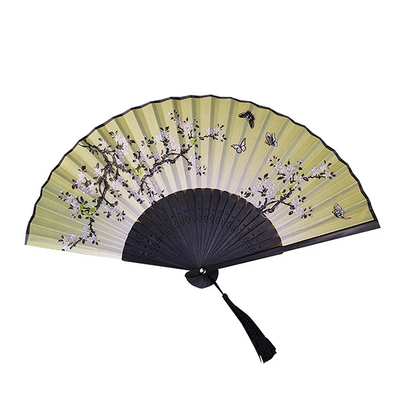 Бамбуковый китайский стиль элегантный женский веер складной в винтажном стиле