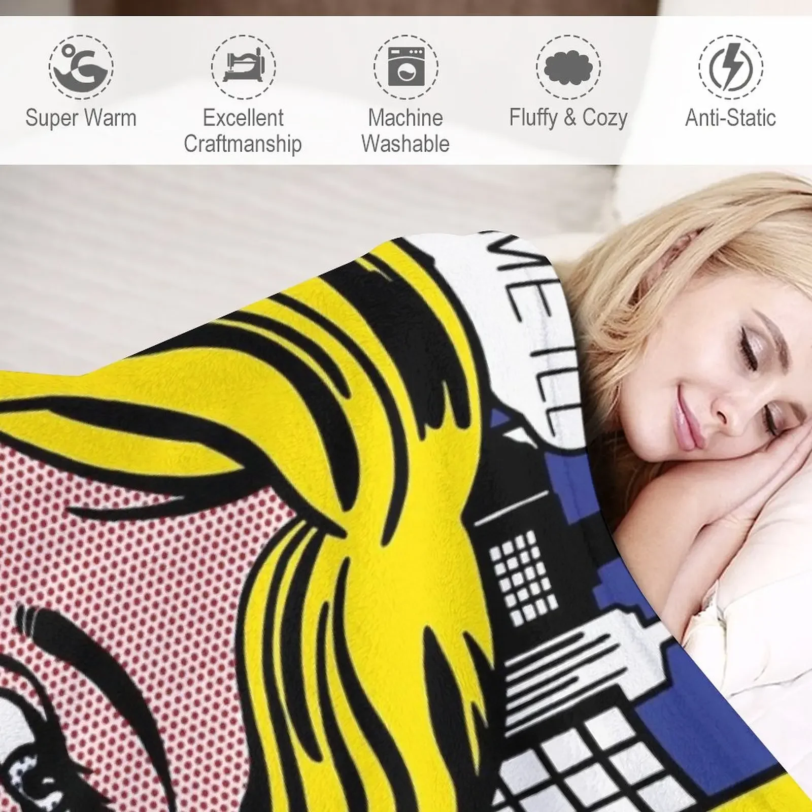 Полярное мягкое Клетчатое одеяло в стиле поп-арт