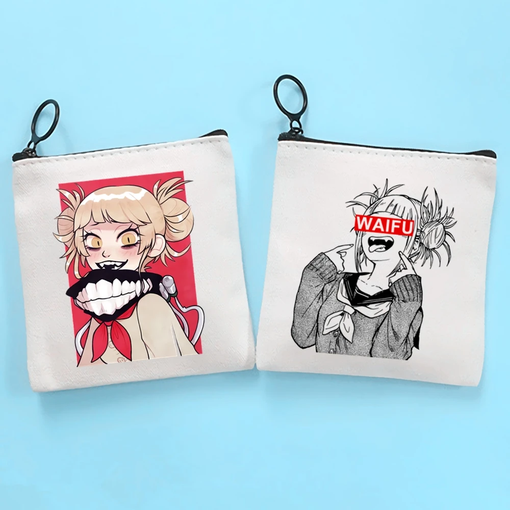 Boku No My Hero Academia Himiko Toga Canvas Coin Purse Coin Purse Collection Canvas Bag Small Wallet Zipper Key Bag Hand Gift