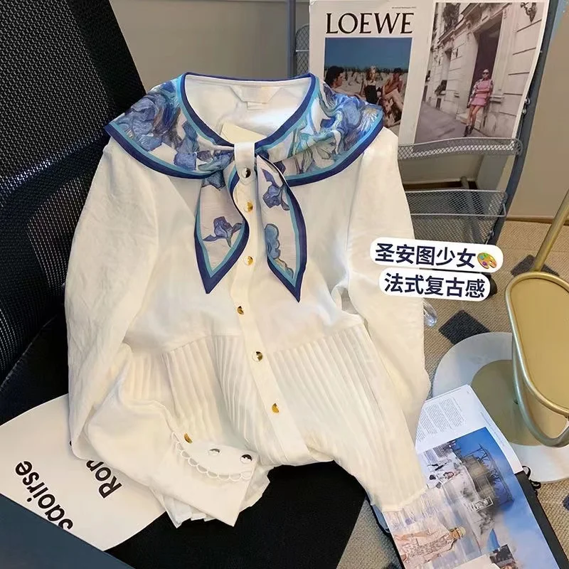 

Women Fashion Clothing Spring Shirts Blouses Long Sleeve Designer Lady Shirt Loose Add Big Size Autumn Spring Tops Girls Clothes