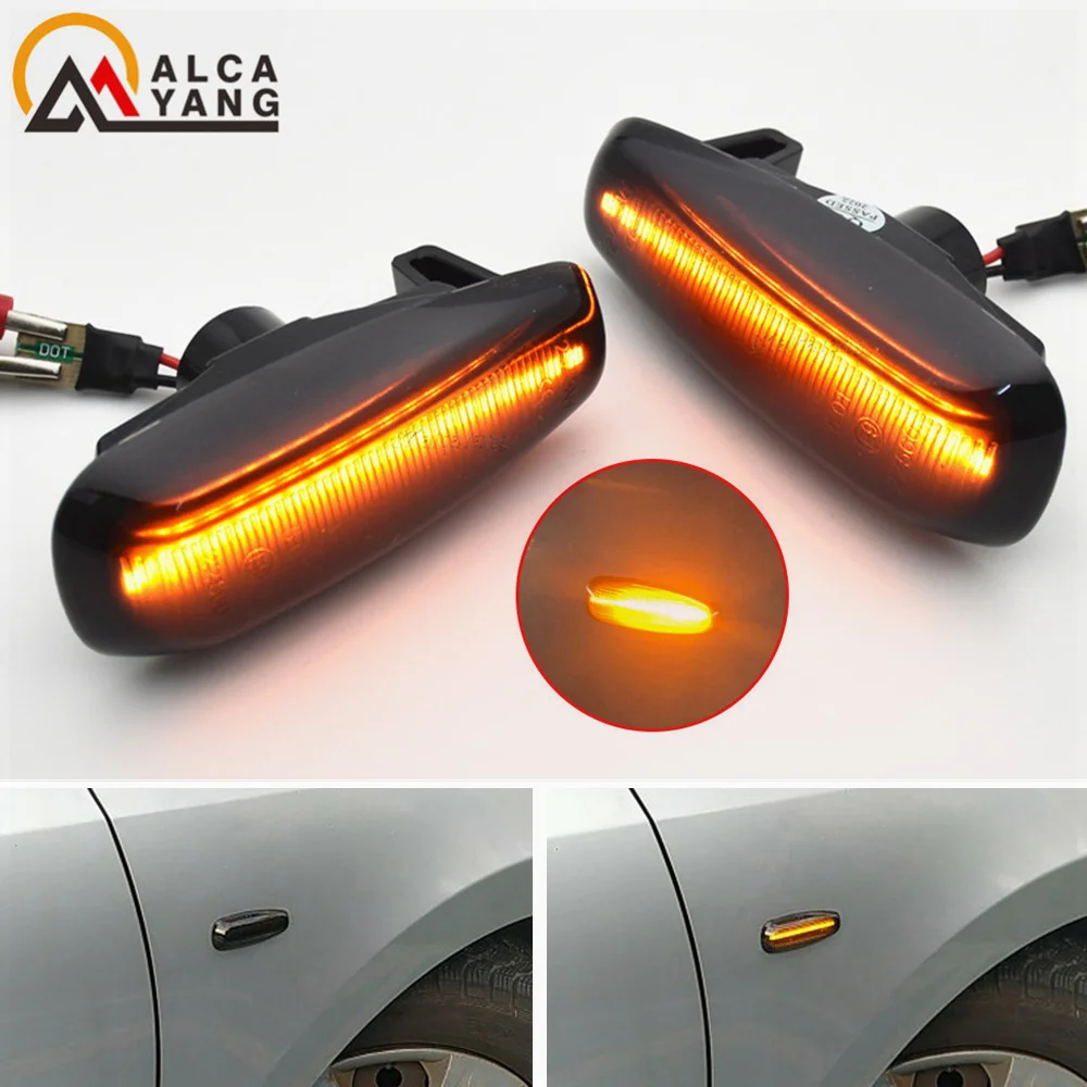 

1Pair Dynamic Side Marker Turn Signal Indicator Repeater Light For Kia Pro Ceed Estate Rio III Hyundai Elantra I30 Azera Avante