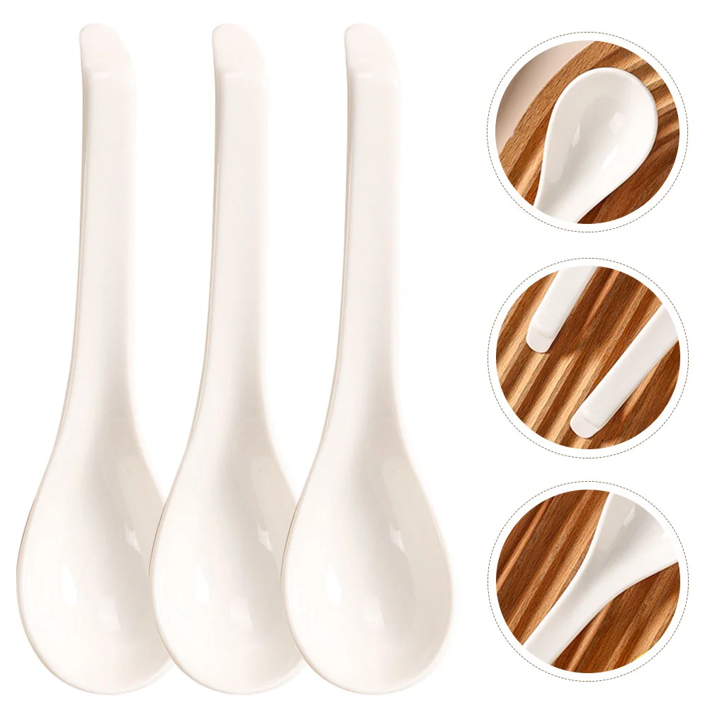 

Spoons Spoon Ceramic Ramen Soup Dinner Asian Japanese Dessert Mixing White Tasting Tea Teaspoon Iced Afternoon Scoop Server Pho