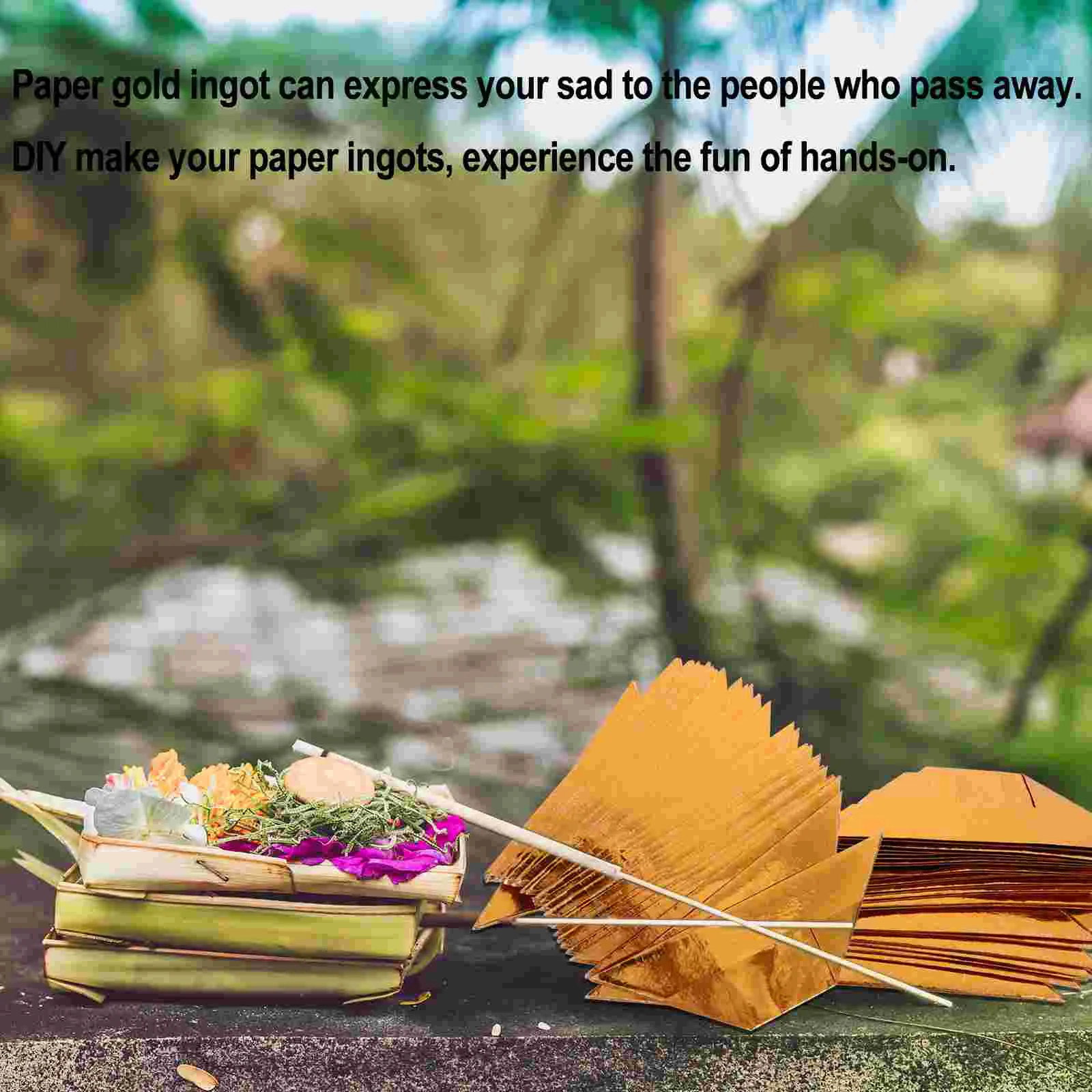 400 шт. вribute Origami Tomb-подметание золотых слитков бумага для поклонения денег предок