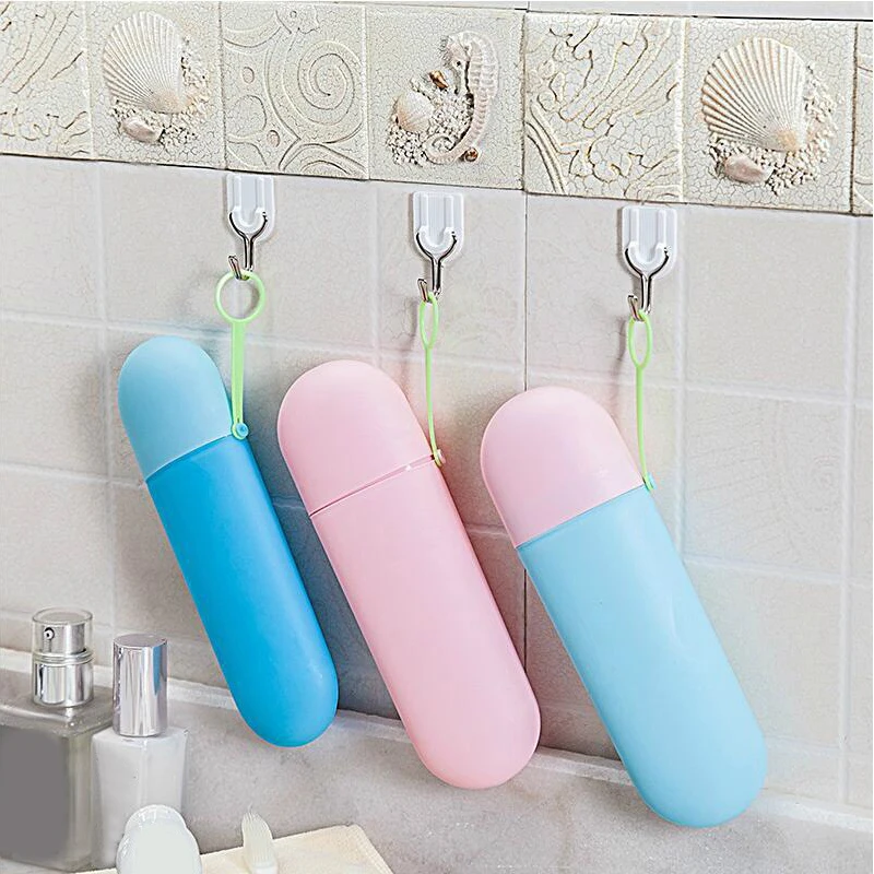 

Travel Candy Color Toothbrush Holder Bathroom Accessories Durable Wash Box Toothpaste Storage Box Cleaning Portable Organizer