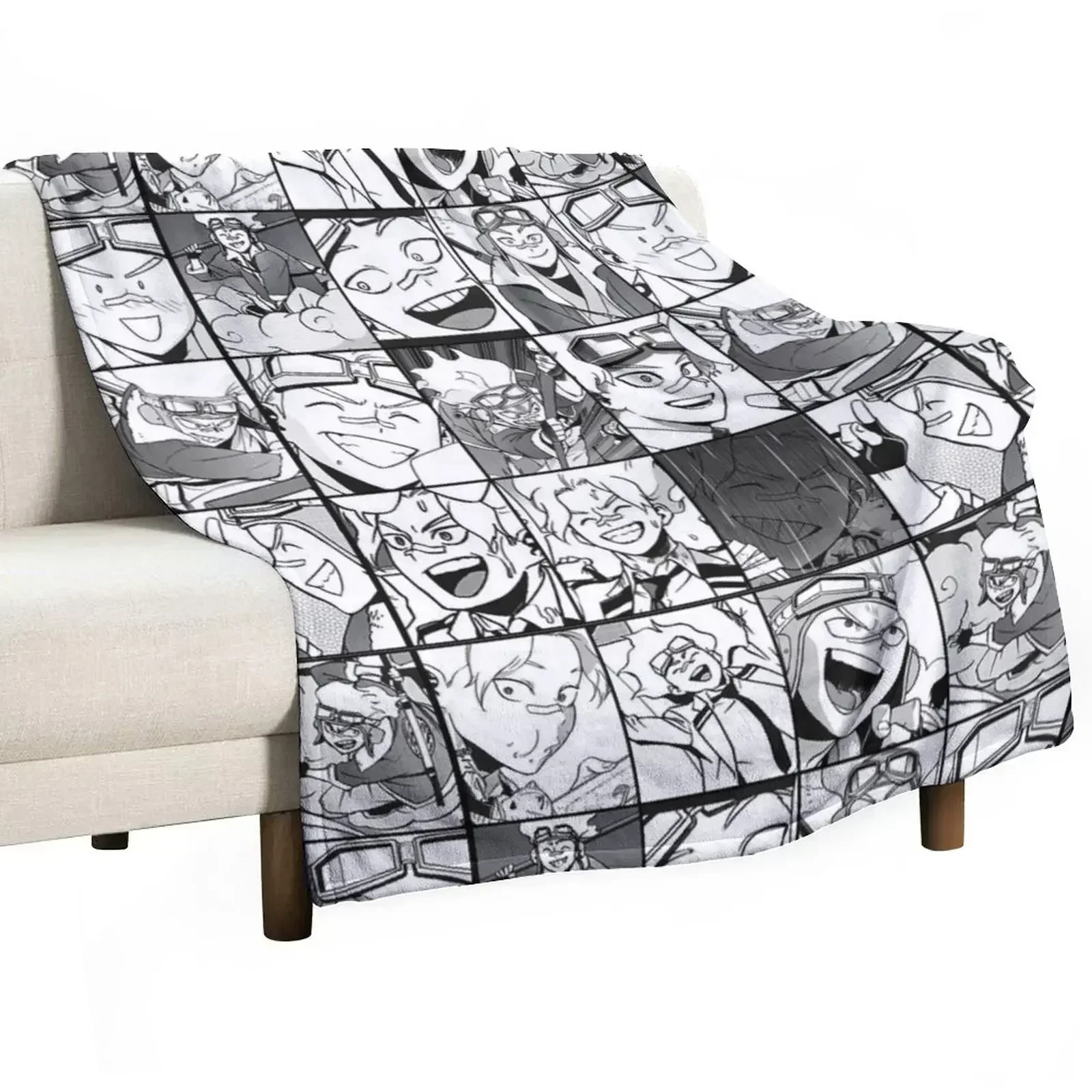 Oboro Shirakumo-коллаж черно-белая версия Плед Одеяла и пледы Зимние кровати