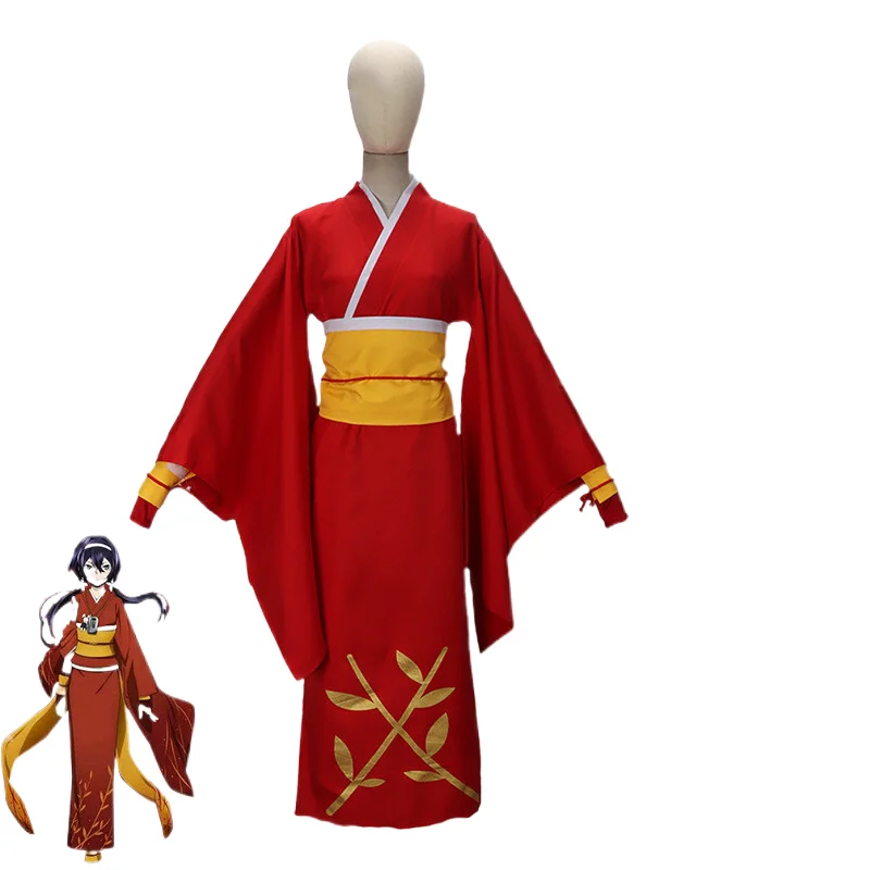 

Anime Bungo Stray Dogs Costume Halloween Izumi Kyouka Women's Kimono Novelty Costume Set