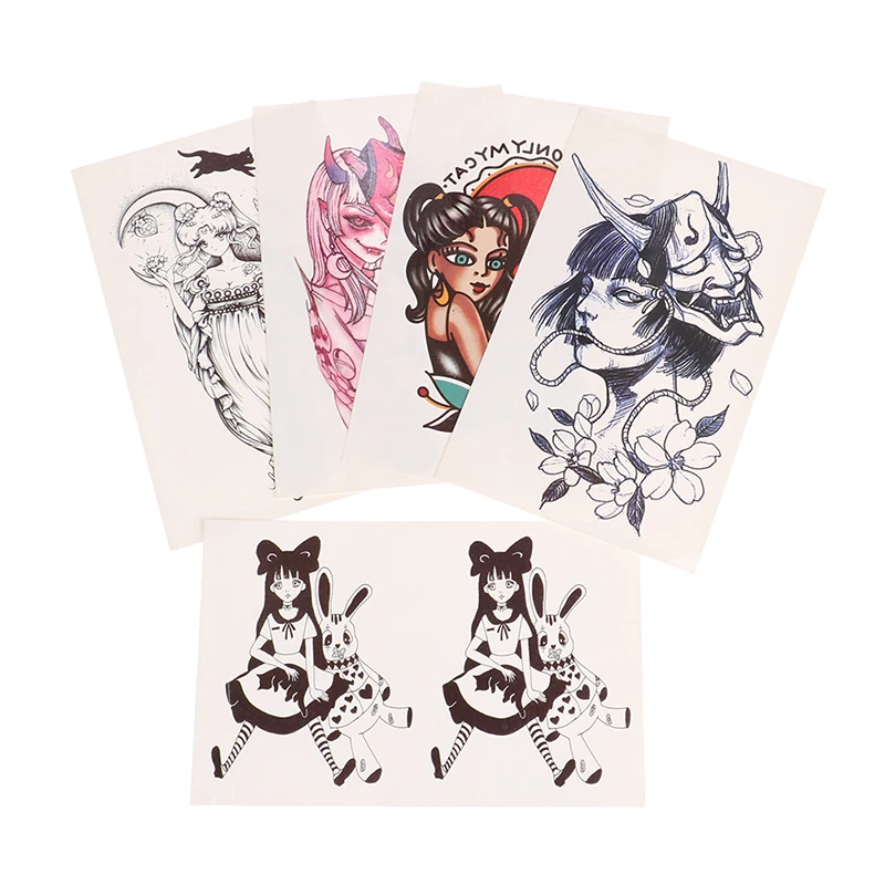 

Japanese Cartoon Tattoo Stickers Female Anime Waterproof Art Fake Tattoos Cosplay Props Toys