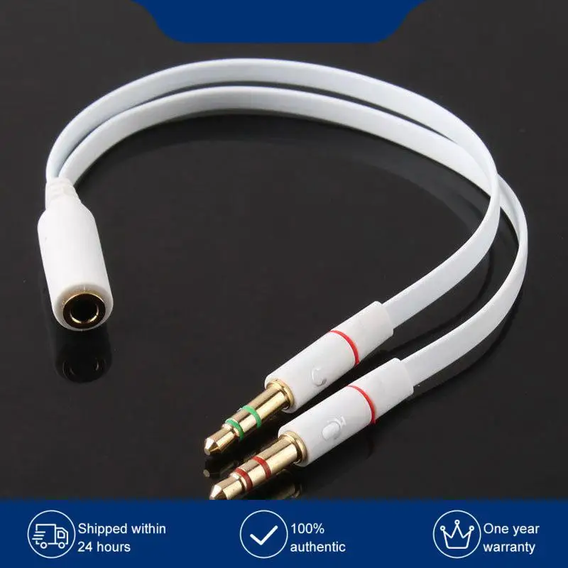 

2 штекера-1 гнездо адаптер кабель-Сплиттер AUX кабель 3,5 мм стерео аудио разъем микрофон и шнур для наушников