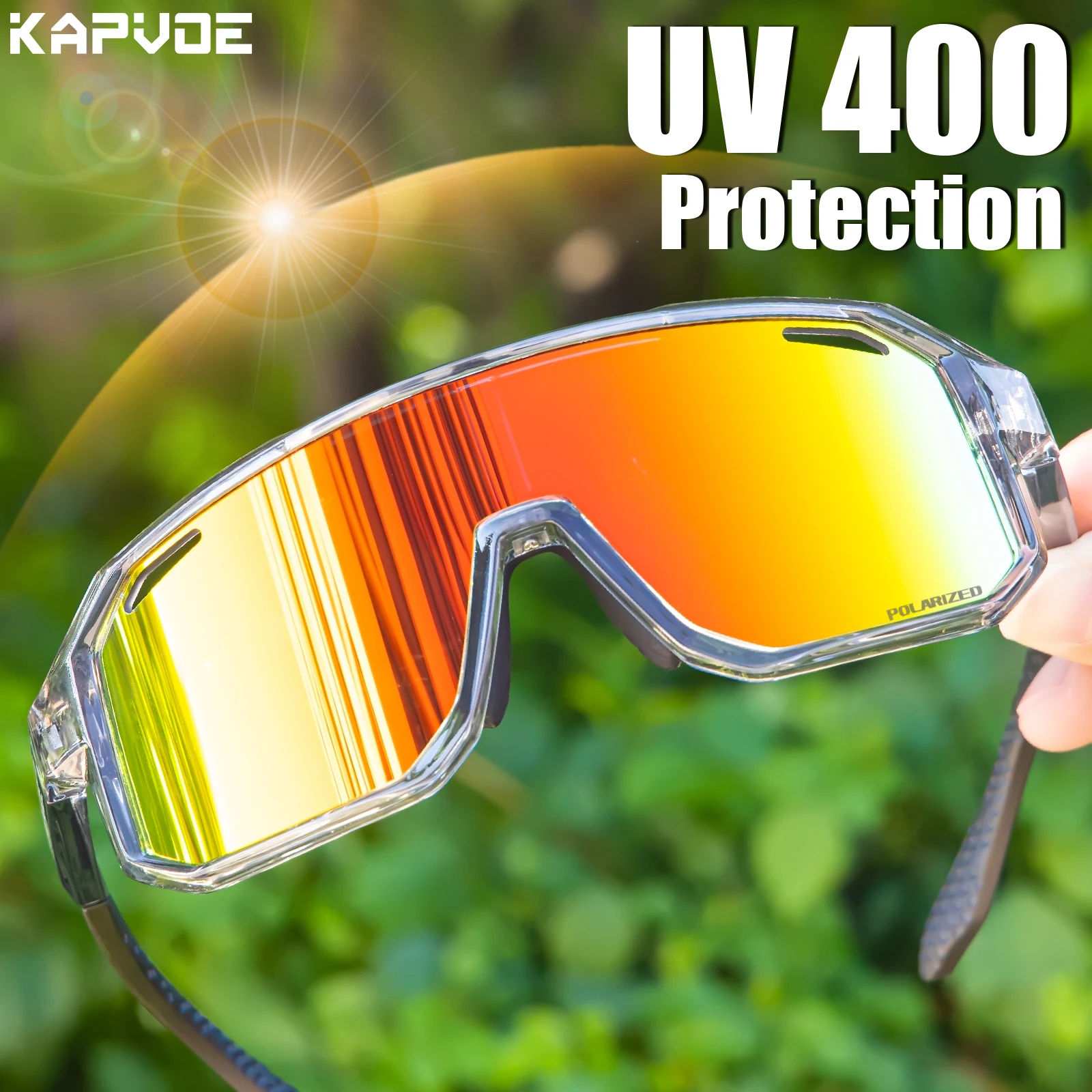 Kapvoe UV400 Поляризационные Детские Солнцезащитные Очки Для Велоспорта Спортивные