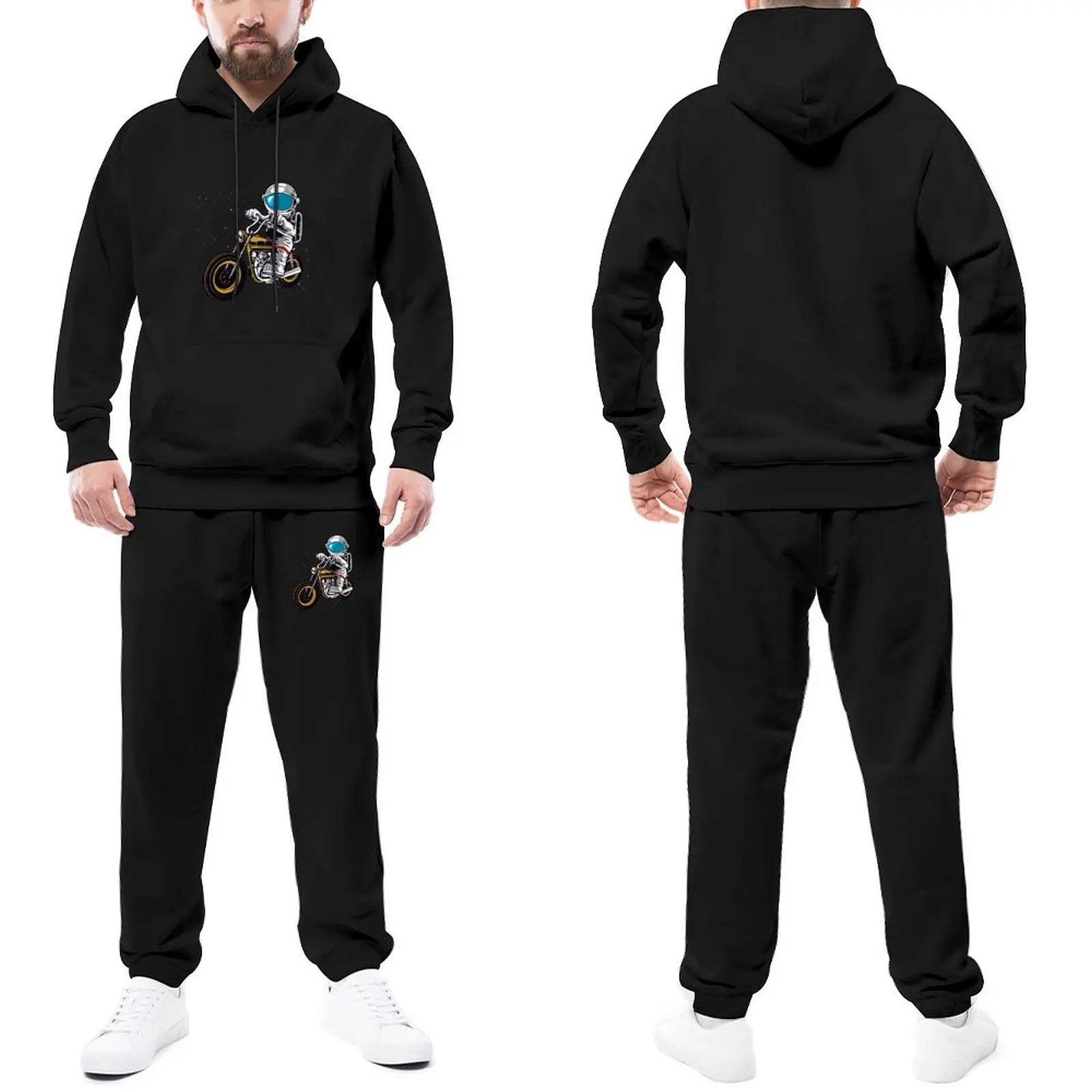 

Universe Motoring Trapstar Tracksuits Astronaut Space Jogger Sportswear Funny Hooded Set Fashion Hoody Sweatpant Set Plus Size