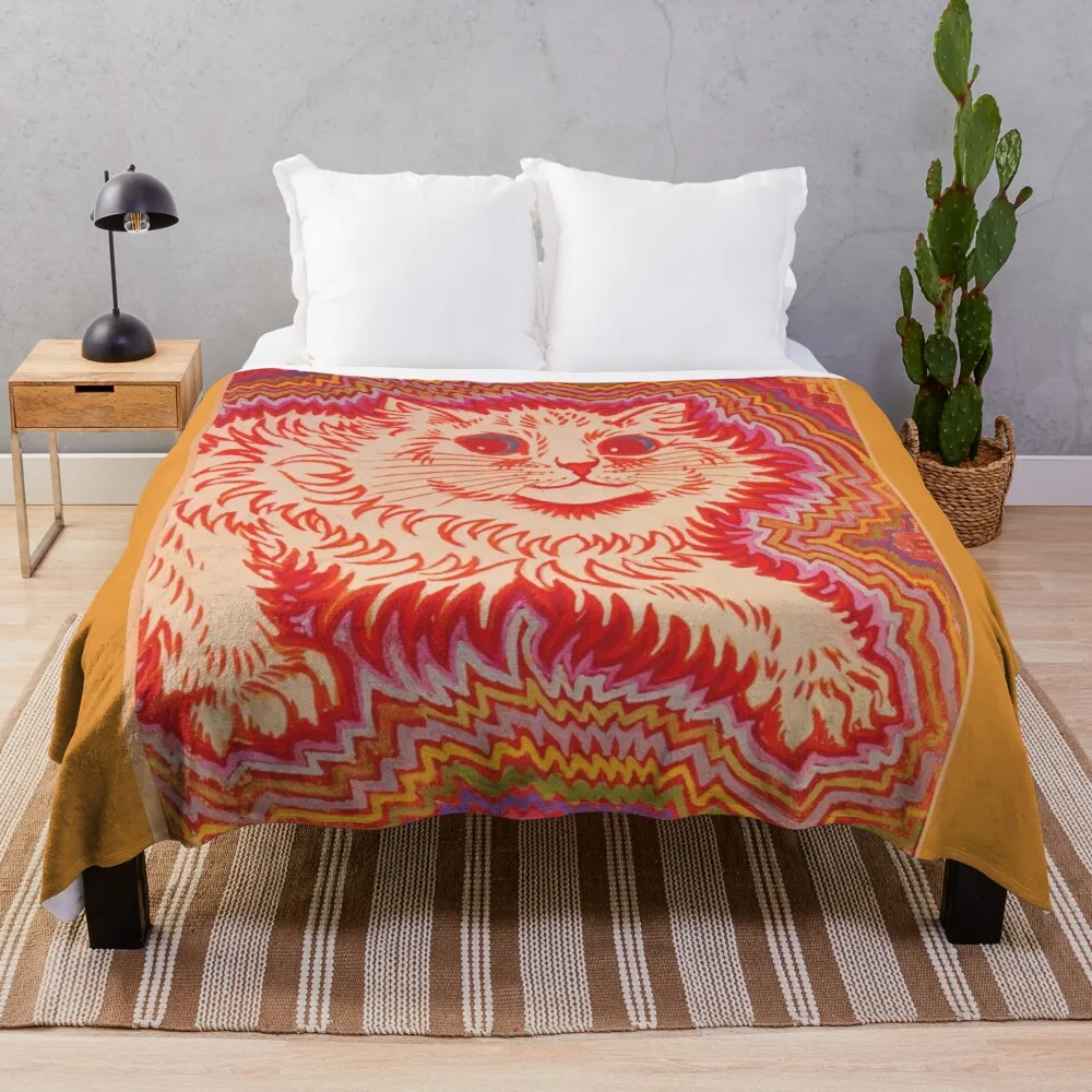 

Оранжевое декоративное одеяло в виде кошки Louis Wain