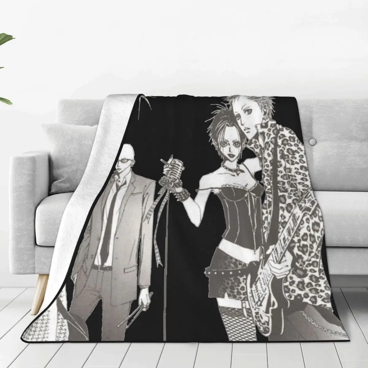 

NANA Black Stones Anime And Manga Nana Osaki Punk Rock Music Blanket Cover Fleece Super Soft Throw Blankets for Bed Bedspread