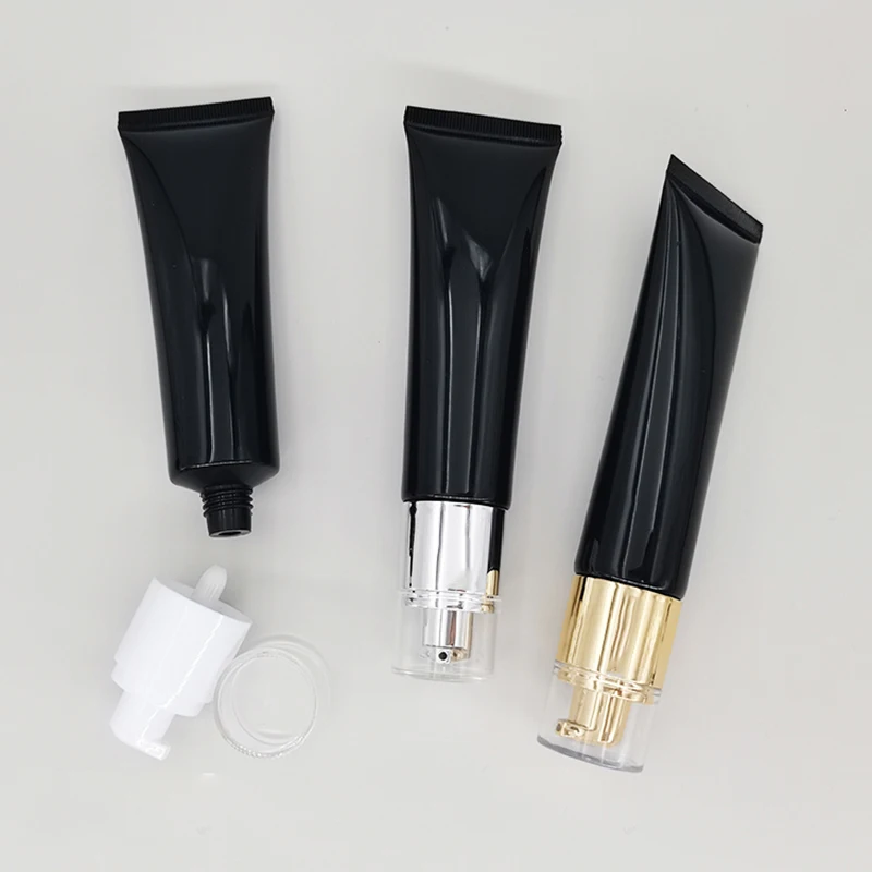 Packaging Containers Empty Plastic Lotion Soft Tubes Recipientes With Gold Pump