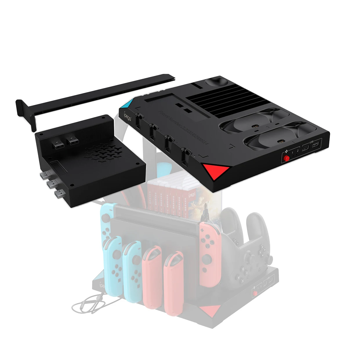 

for Switch Game Card Holder Switch Charging Stand Cooling Fan Headset Stand Joy Con Vertical Stand Switch Charging Dock Storages